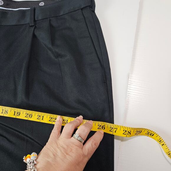 Haggar Pants Men 42x29 Black Classic Fit Work to Weekend Stretch Cotton Chino - Picture 6 of 9